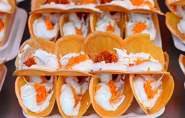 istock Thai Style Crisp Tart, Khanom Beaung Thai 491885762