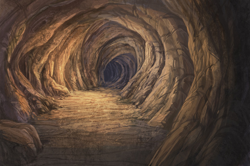 cave background painting