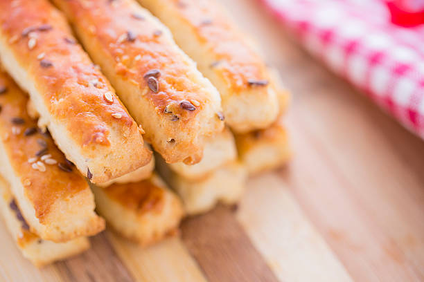 istock Bread Salty Sticks with sesame and flax seeds 491888848