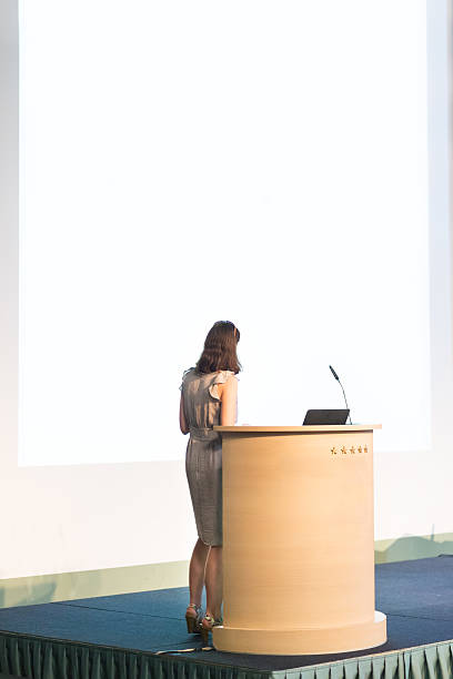 istock Business woman making business presentation. 491889704