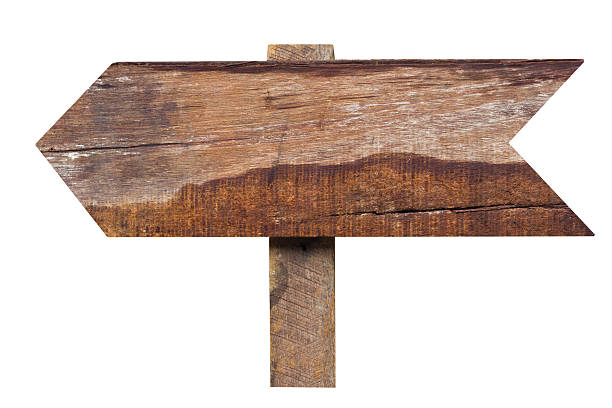 istock Old wooden sign isolated on a white background. 491889911