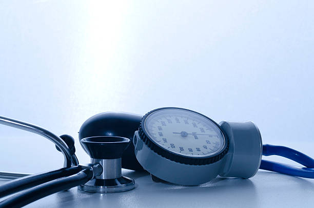 stethoscope and sphygmomanometer stock photo