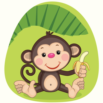 Monkey And Banana Stock Illustration - Download Image Now - Animal, Animal  Themes, Animal Toe - iStock
