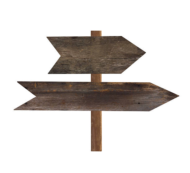 istock Old wooden sign isolated on a white background. 491891143