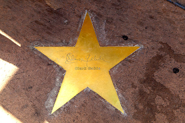 estrella de clark gable en la acera en phoenix, arizona. - gable fotografías e imágenes de stock