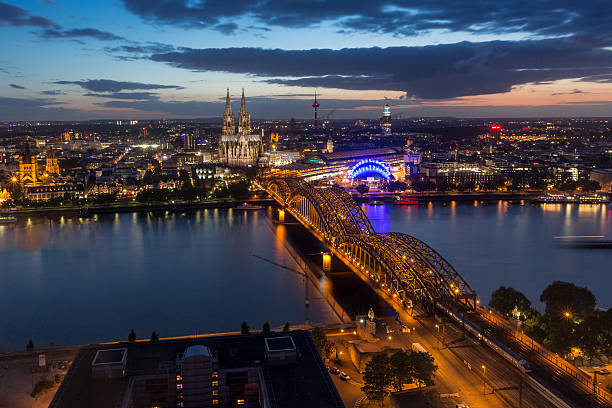 istock Aerial View of Cologne, Germany, at Twilight 491894037