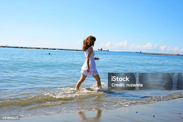 Woman On Beach Stock Photo - Download Image Now - Adult, Beach, Beautiful People