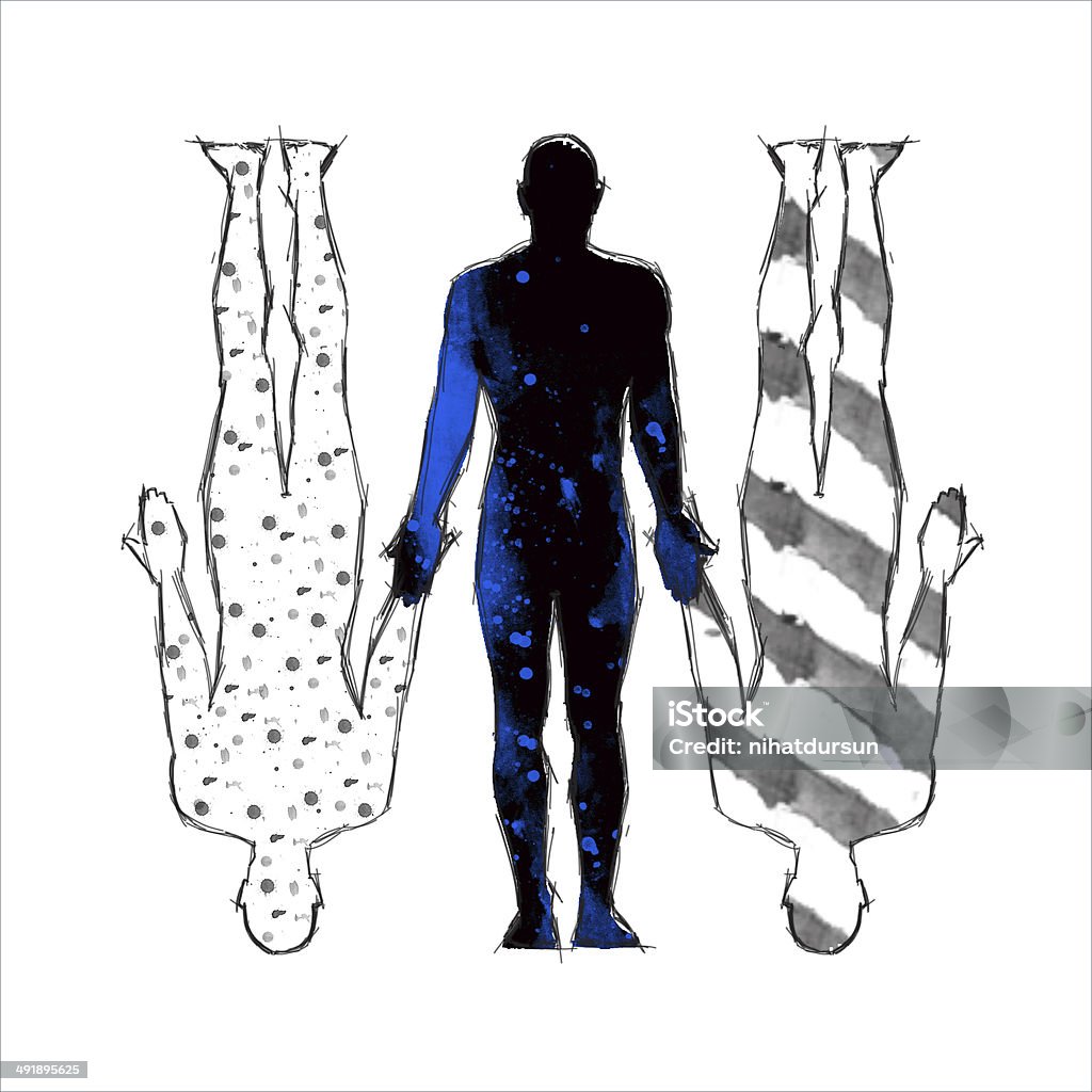Торсе человека и ноги абстрактный дизайн - Стоковые фото Безработица роялти-фри