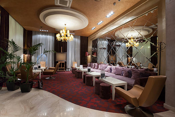 istock Luxury hotel lobby with mirror wall 491896205