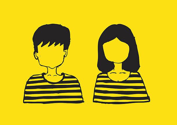 Cartoon faces Set hand drawing illustration