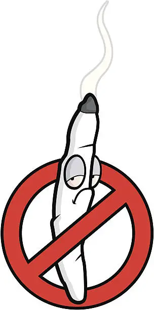 Vector illustration of No Marijuana Allowed