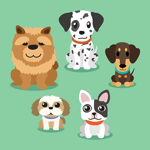 Cartoon Dogs Standing Stock Illustration - Download Image Now - Dalmatian  Dog, Puppy, Dog - iStock