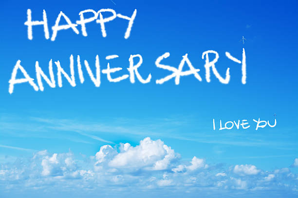 istock happy anniversary written in the sky with an airplane 491904516