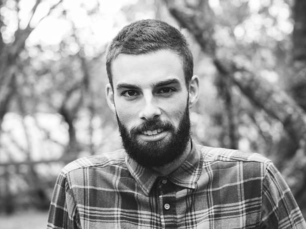 istock Hipster man portrait  in black and white 491905032