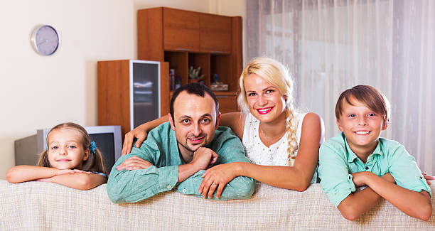 istock Portrait of middle class family 491910408