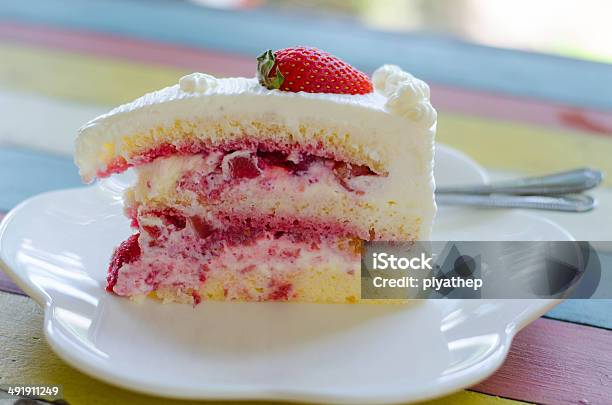 Strawberry Cake Stock Photo - Download Image Now - Baked, Baked Pastry Item, Baking