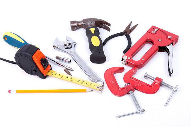 istock Set of tools isolated  on a white background 491912883