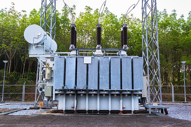 istock Transformer station and the high voltage electric pole 491913565