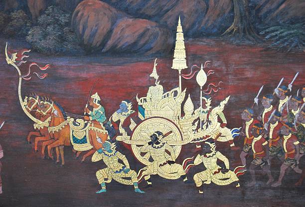 istock Thai Ancient Art at temple  in Thailand 491914147