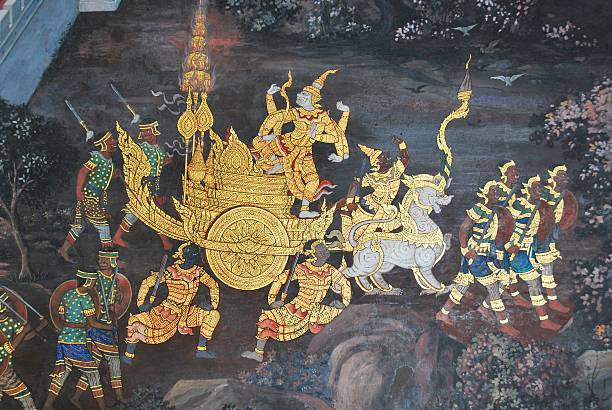 istock Thai Ancient Art at temple  in Thailand 491914149