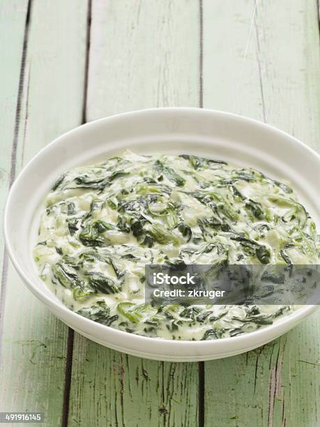 Cream Spinach Stock Photo - Download Image Now - Antioxidant, Calcium, Close-up