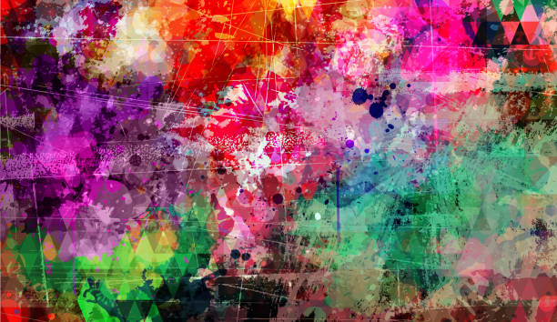 Abstract artistic colorful background Ideal for "art concept" background designs, cover works. High quality image. artistic background stock illustrations