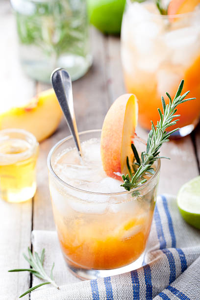 istock Peach and rosemary fizz cocktail 491918758