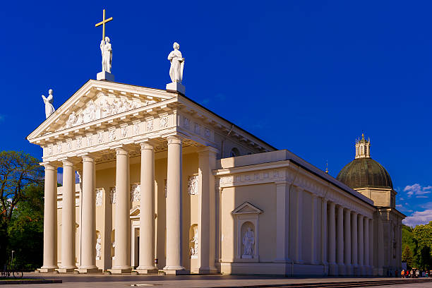 istock Cathedral of Vilnius in the evening, Lithuania 491919198