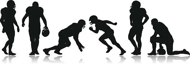 Vector illustration of American Football Players