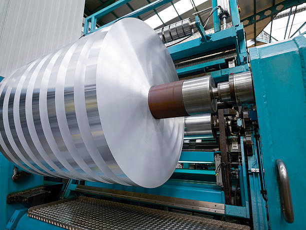 istock Large rolls of sheet aluminium 491923180