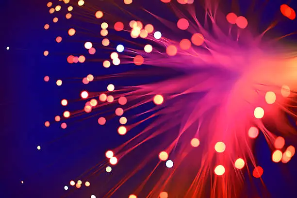 Photo of Fiber optics abstract background (blue-purple)