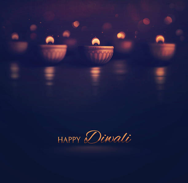 Happy Diwali Happy Diwali, burning diya. Illustration contains transparency and blending effects, eps 10 diya oil lamp stock illustrations