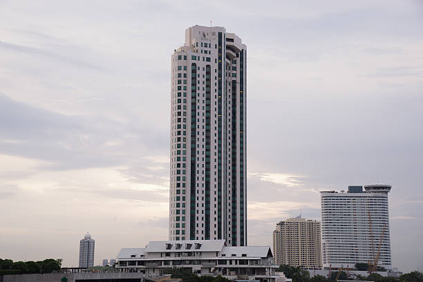 istock Skyscrapers from bridge view with blue sky visible 491937454