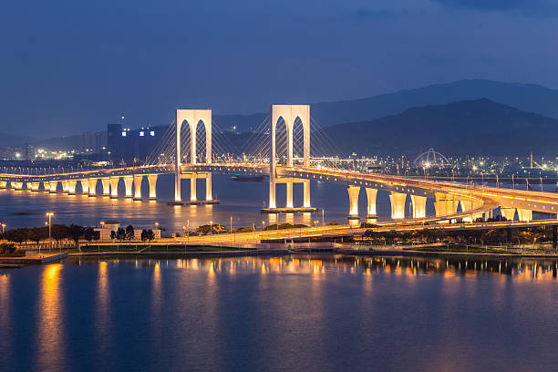 istock Macau, China 2015 : The night of Sai Van bridge 491937712