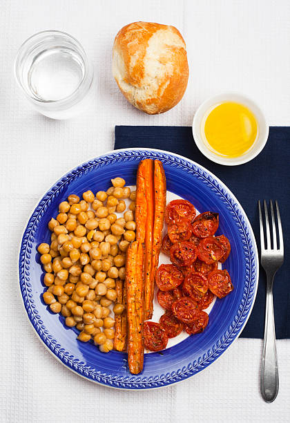 chickpeas with roasted vegetables