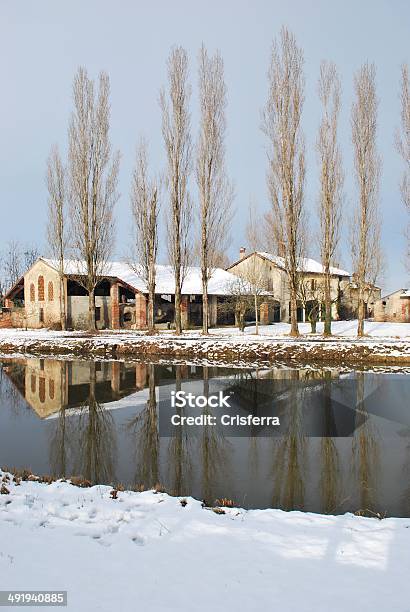 Casa Di Campagna In Inverno - Fotografie stock e altre immagini di Albero - Albero, Ambientazione esterna, Composizione verticale