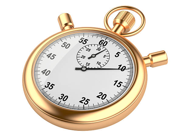 istock Gold stopwatch - time concept isolated on a white background 491940927