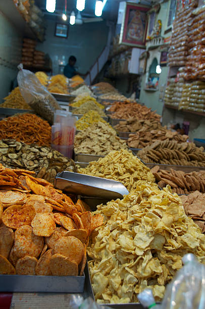 istock Indian Snacks and spices for sale 491942743