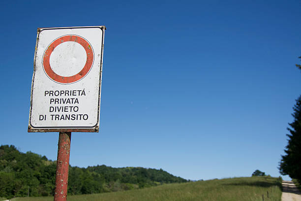 Italian Private Property signage