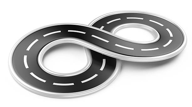 istock Road in the shape of infinity. 491942867