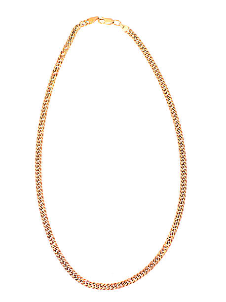 istock Gold Chain Jewelry. Isolated on White Backgorund 491942997