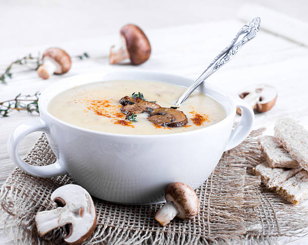 istock Champignons mushroom soup 491944001