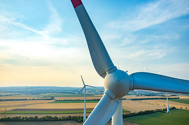 istock Aerial view on the windmills 491950690