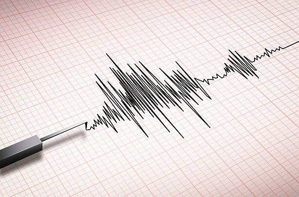 seismograph machine earthquake - earthquake stockfoto's en -beelden