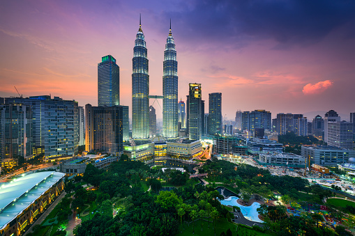 Kuala Lumpur, Malaysia city skyline.