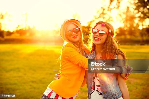 Young Women Enjoying Outdoors Stock Photo - Download Image Now - Adult, Beautiful People, Beauty