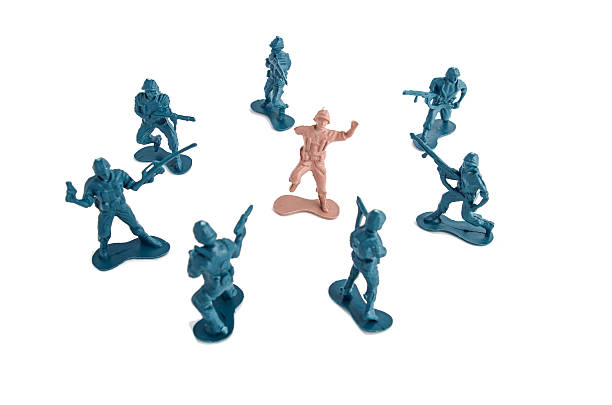 istock Plastic Toy Soldiers surrounding enemy 491958477