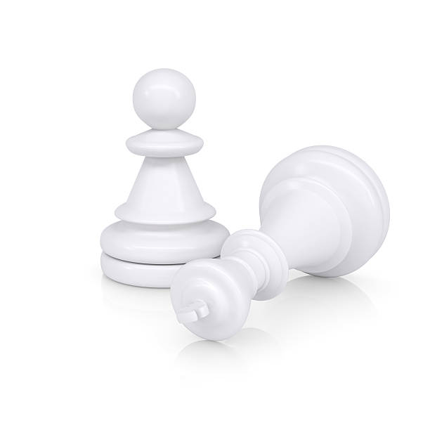 istock White defeated chess king is near pawns 491958767