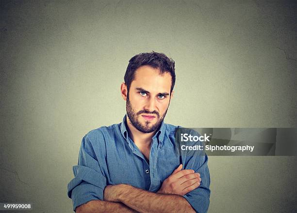 Angry Grumpy Man About To Have Nervous Breakdown Stock Photo - Download Image Now - Anger, Displeased, Men