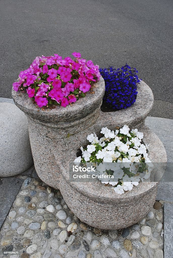 Granito Vaso da fiori - Foto stock royalty-free di Ambientazione esterna